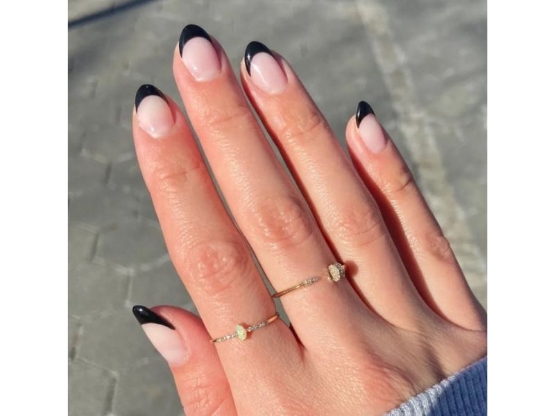 black french nail design