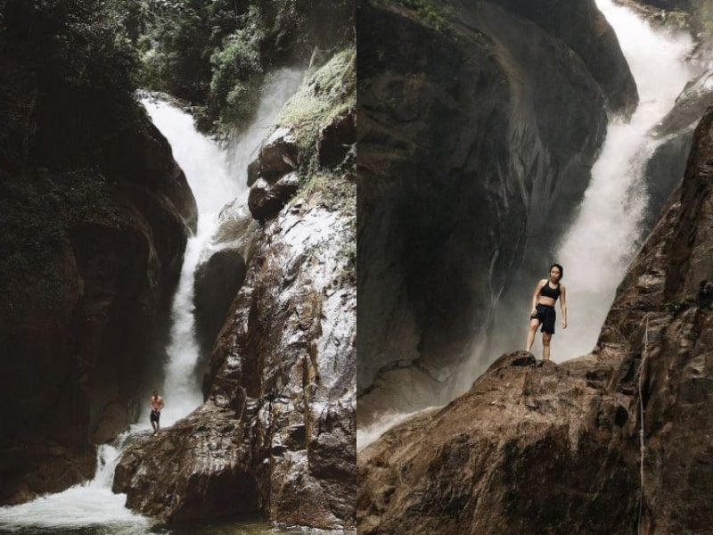 chilling waterfall