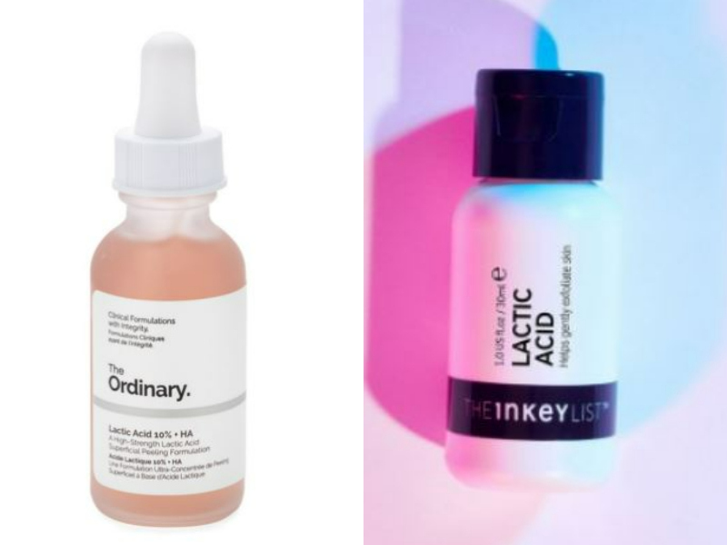 the inkey list and the ordinary lactic acid serum