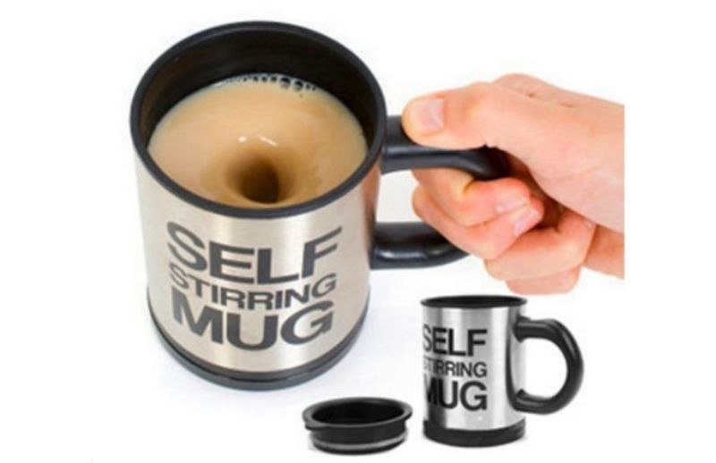 A self-stirring mug