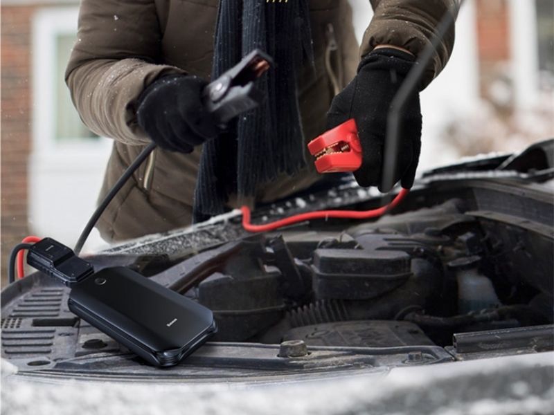 Jumpstarting a car