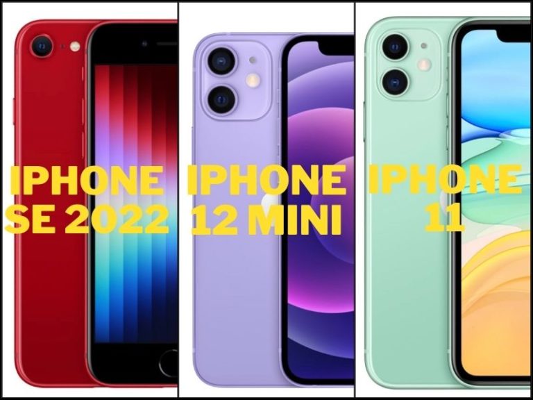 Apple iPhone SE 2022, iPhone 12 mini & iPhone 11