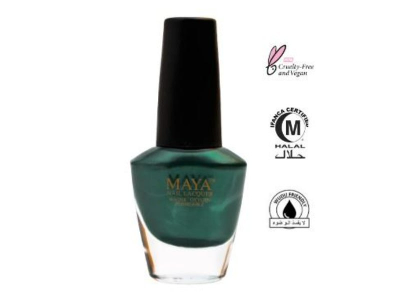 Maya is a trusted halal nail polish brand that’s vegan, 100% breathable, and water-permeable