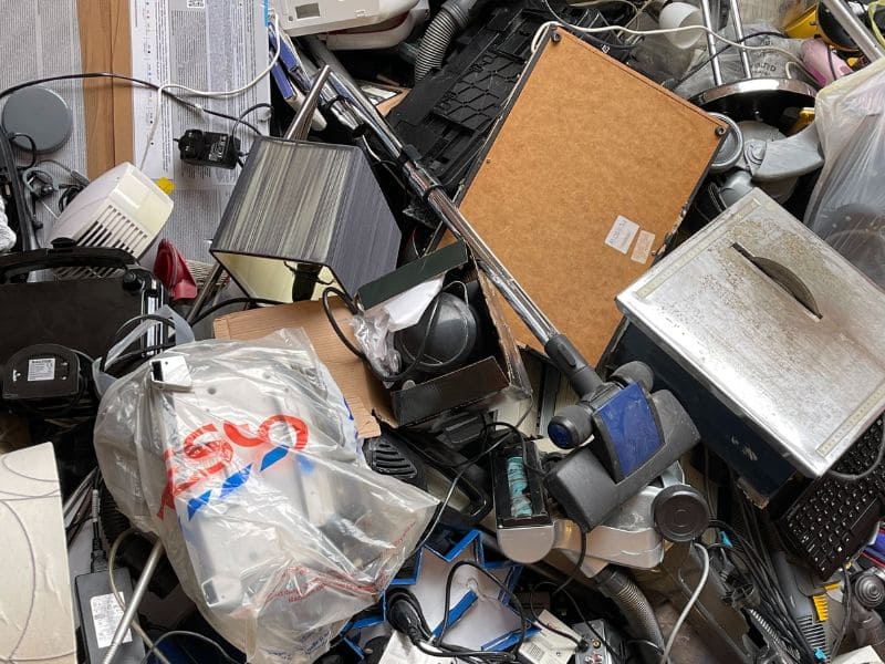 Pile of e-waste