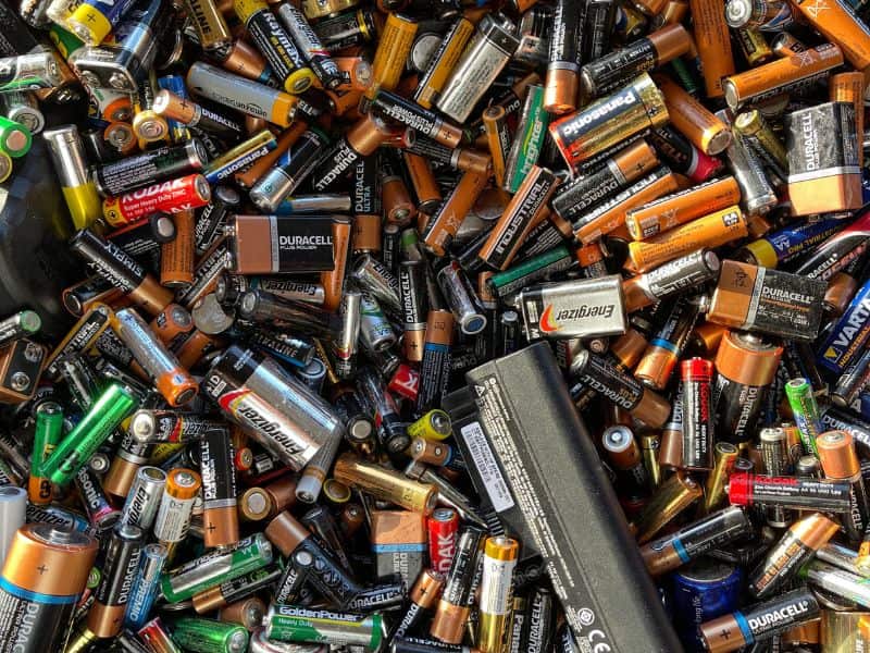 Discarded batteries