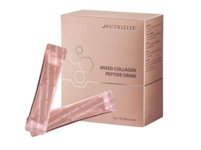 nutrilite collagen peptide is made from bio-enzymatically derived marine collagen and soybean peptide