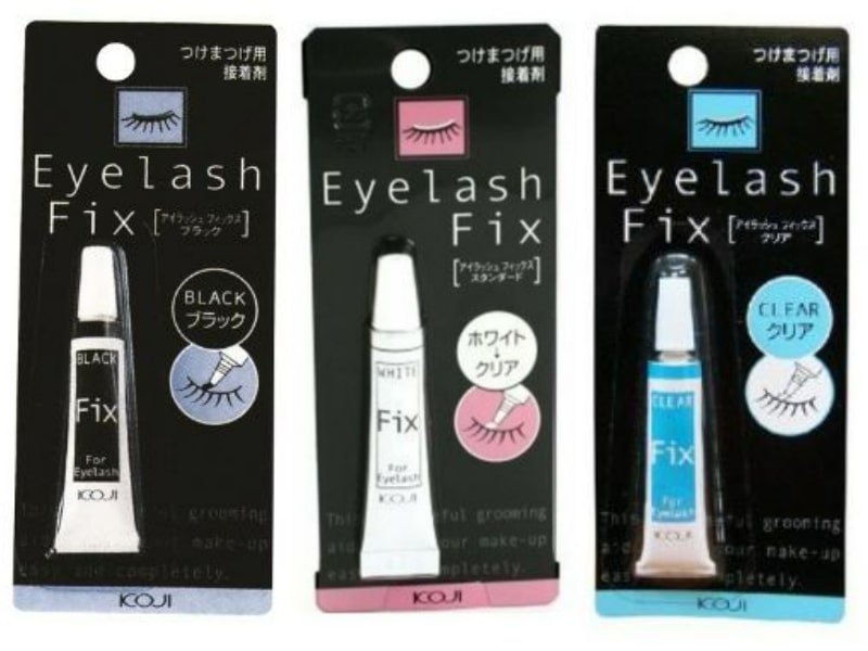 Secure your lashes with Koji Eyelash Fix. 