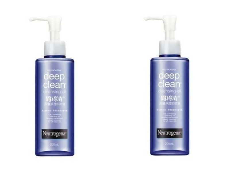 Neutrogena oil cleanser also carries away dead skin cells, grime build-up, and waterproof mascara 