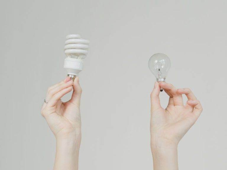 two different types of lightbulb
