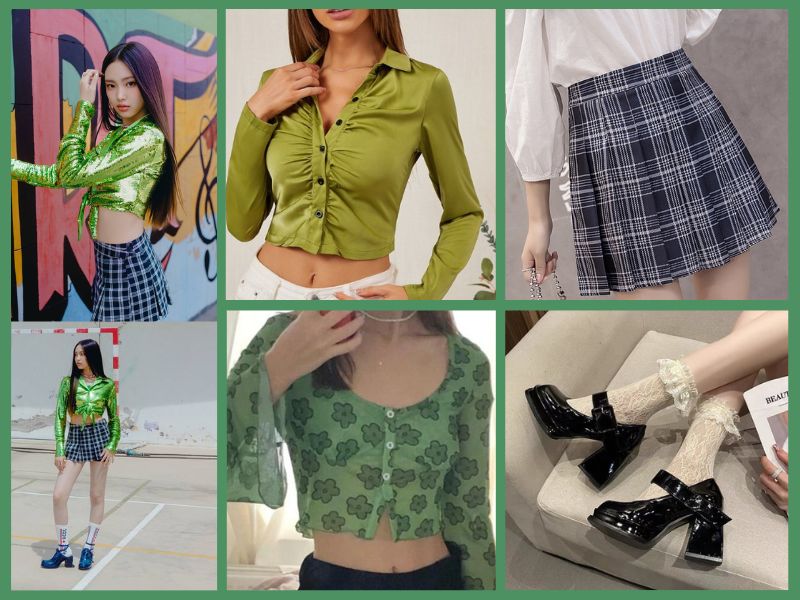 front tie tops, y2k outfits, hybe new girl group