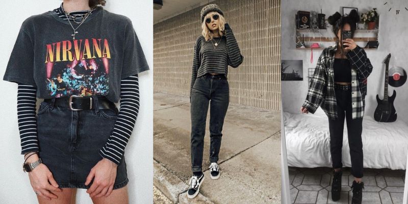 Grunge aesthetic outlet fashion