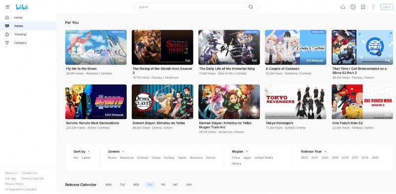 Bilibili best websites to watch anime