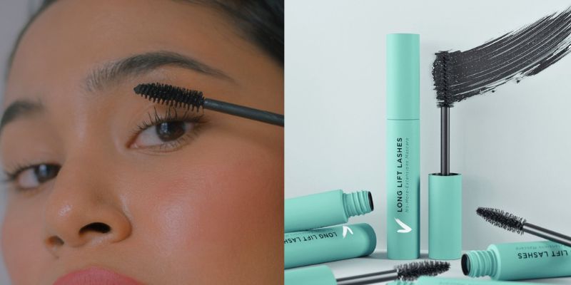 mascara and false lashes