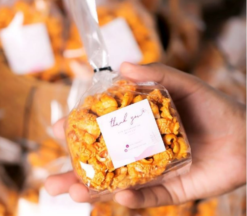 Caramel popcorn door gift kahwin murah