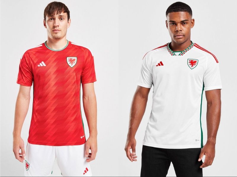 Wales home and away jerseys