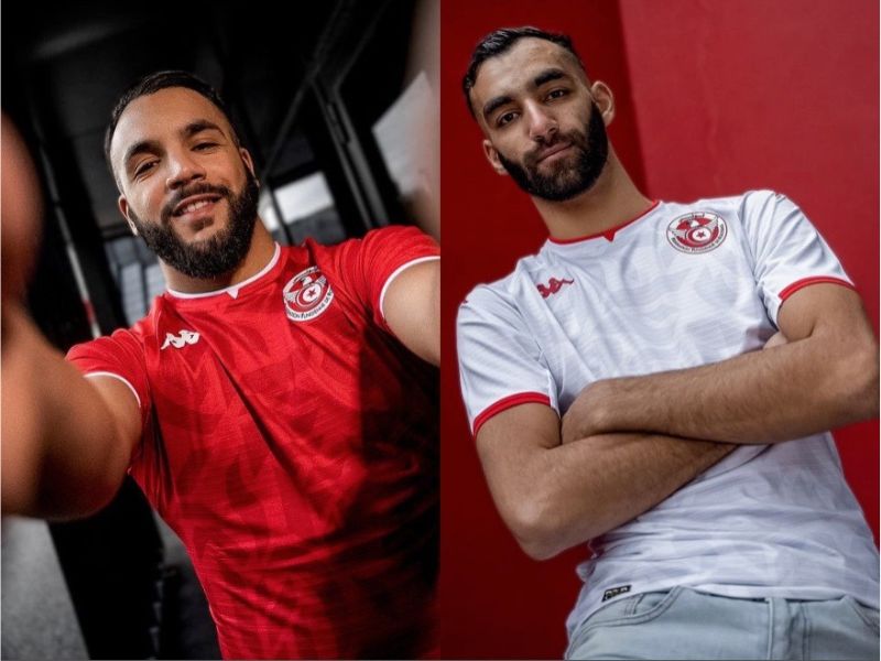 Tunisia home and away jerseys