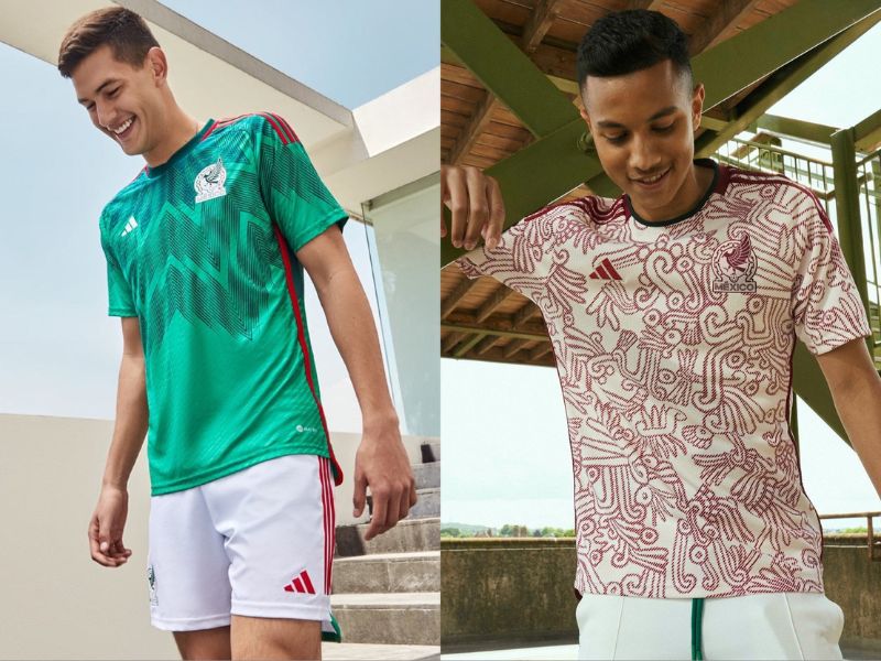 Mexico home and away jerseys FIFA World Cup 2022