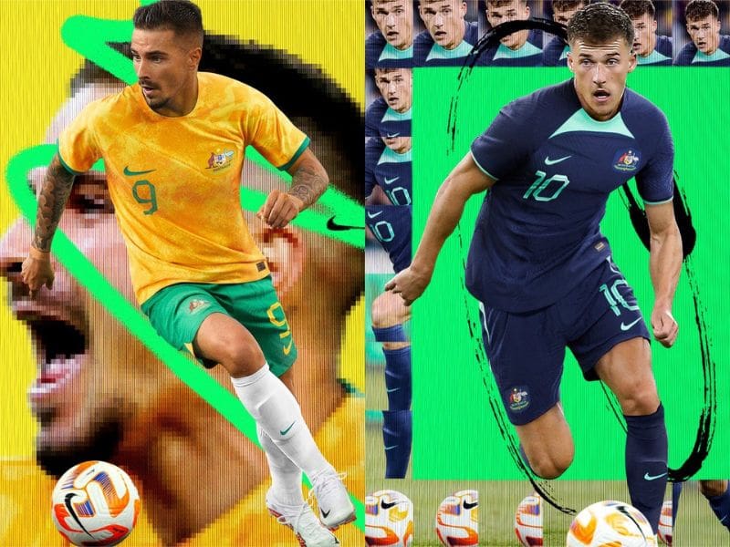 Australia home and away jerseys FIFA World Cup 2022