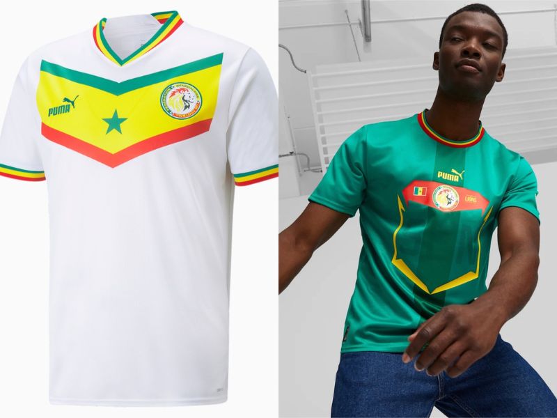 Senegal home and away jerseys