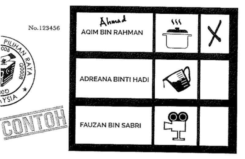 how to mark ballot paper