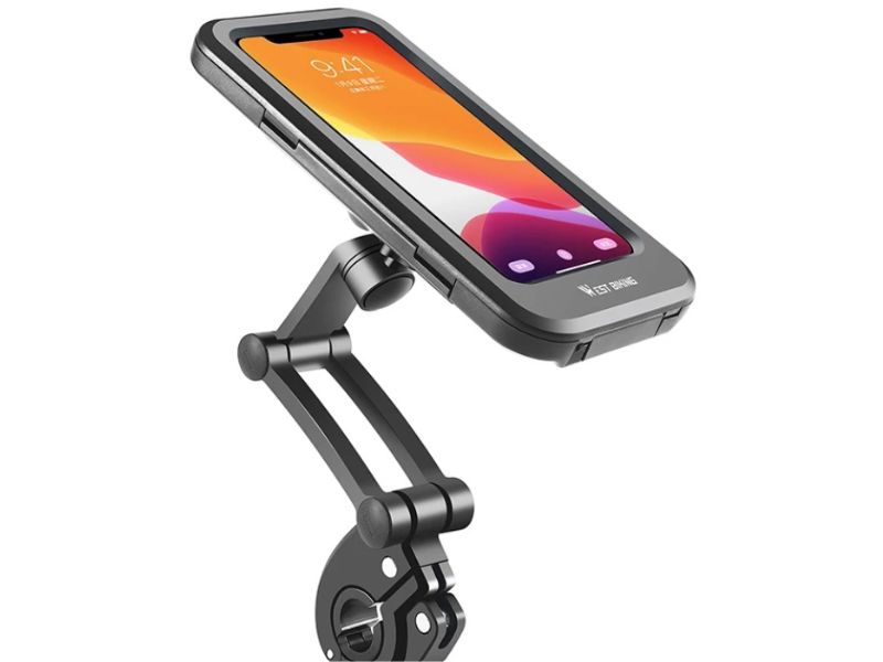 West Biking 360° Adjustable Waterproof Motorcycle Phone Holder