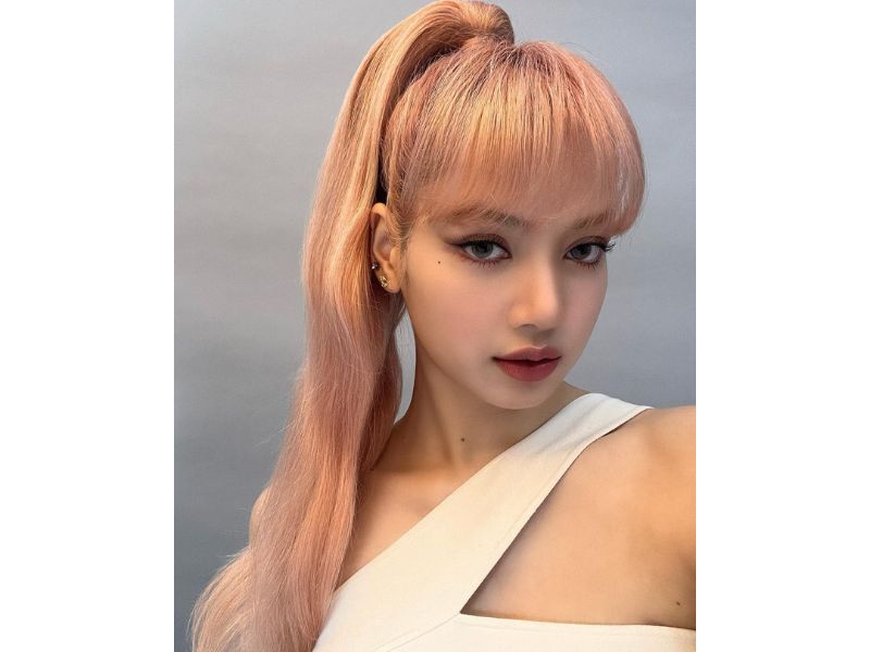 Rose gold best hair colour for warm Asian skin tone