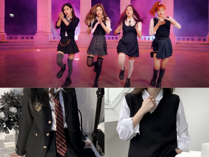 Blackpink school uniform attire in As If It’s Your Last blackpink concert malaysia