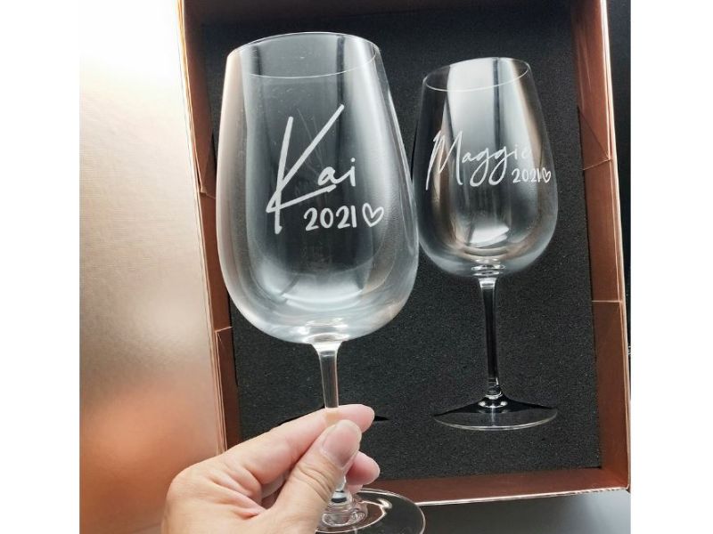 Custom wine glass