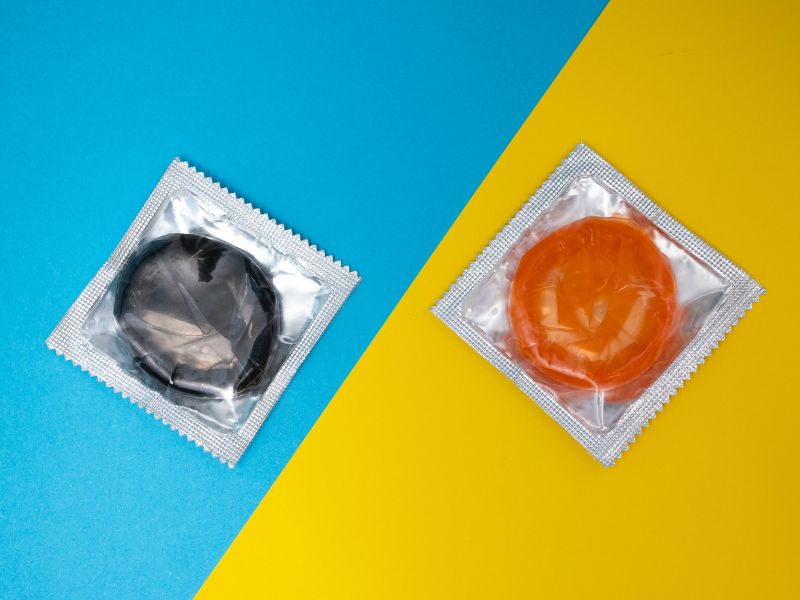 two condoms side by side