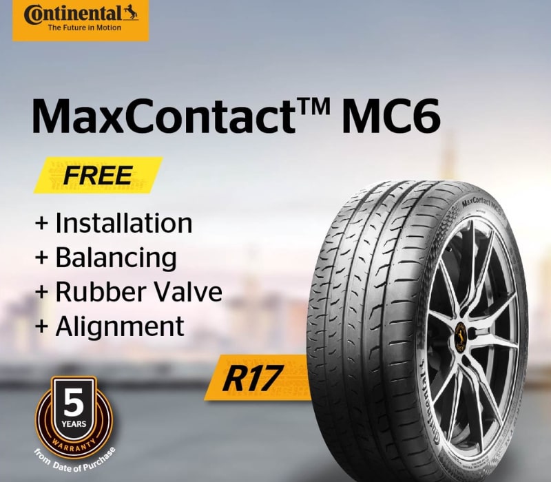 Continental Max Contact MC6 jenama tayar terbaik malaysia