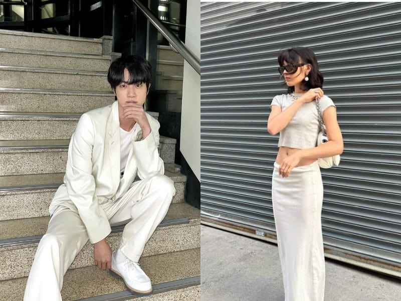 13 All-White Outfits For Ladies & Men That Are Far From Boring