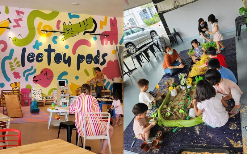 Leetou Pods best kids friendly cafe with playground 