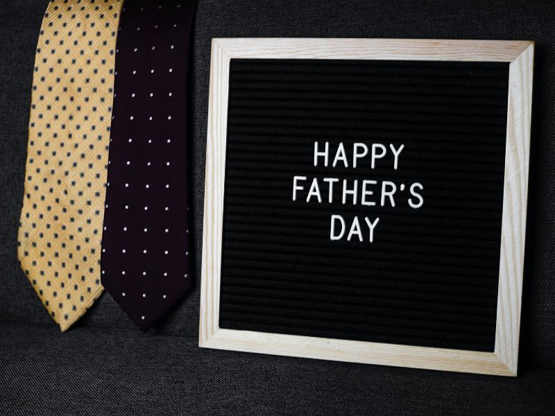 A frame and ties father's day celebration ideas