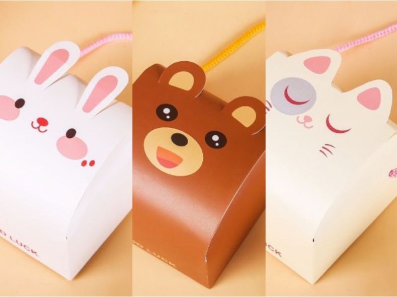 Cute animal motif mooncake box design