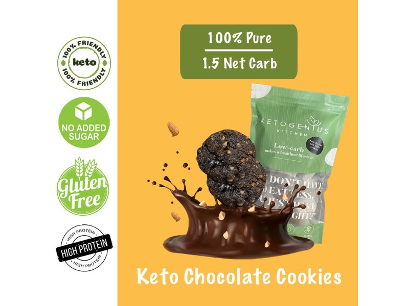 Ketogenius Kitchen Keto Double Chocolate Cookies healthy malaysian snacks