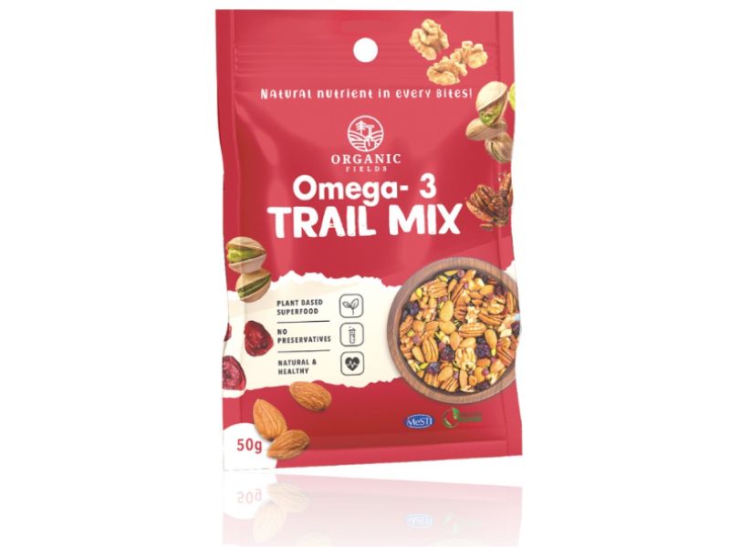 Organic Fields Omega-3 Trail Mix healthy malaysian snacks