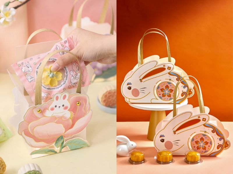 Rabbit Motif Mooncake Box designs