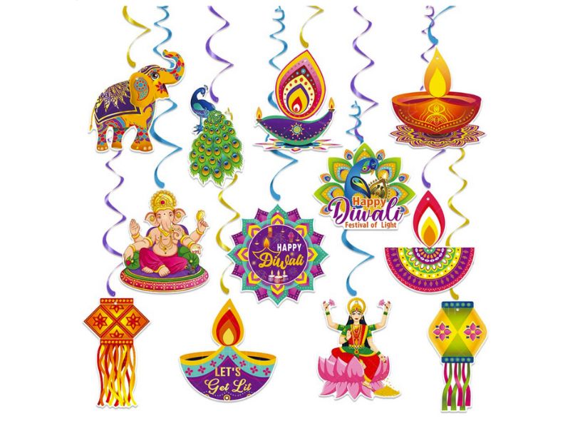 Diwali Spiral Hanging Charm deepavali decoration items