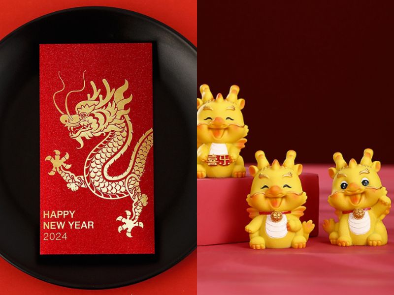 chinese new year dragon motif items