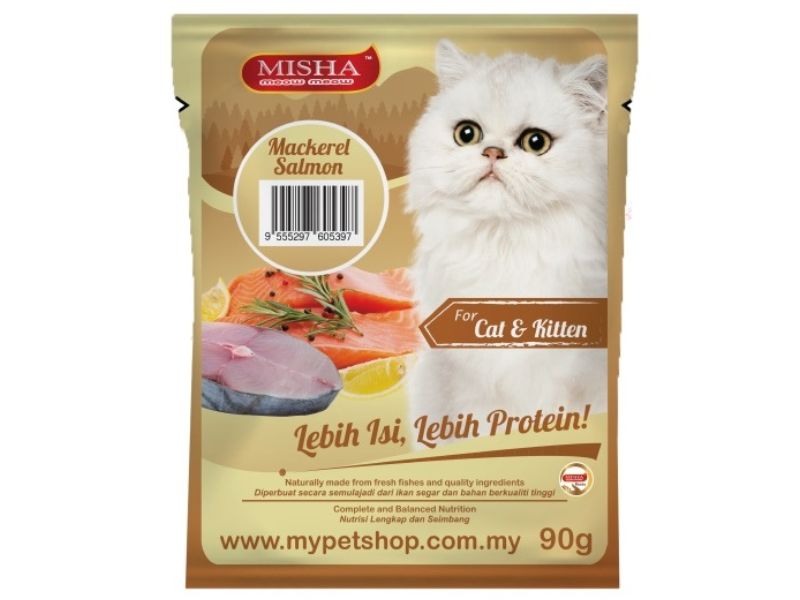 MISHA Wet Cat Food Pouch best cat food in malaysia