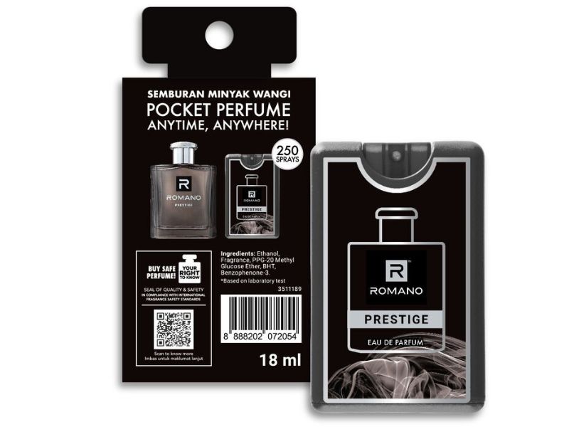 ROMANO Pocket Perfume EDP Prestige best male perfume in malaysia