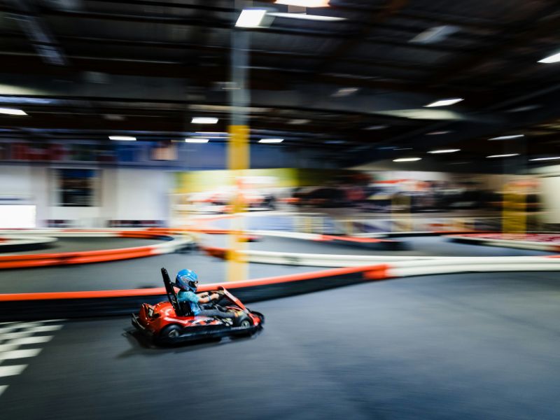 a go-kart in motion