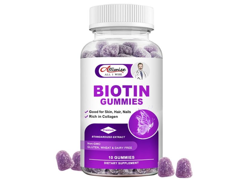 Alliwise Biotin Gummies best vitamins for hair growth 