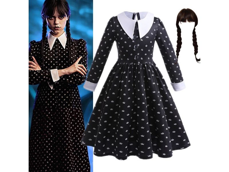 Wednesday Addams halloween costumes for kids