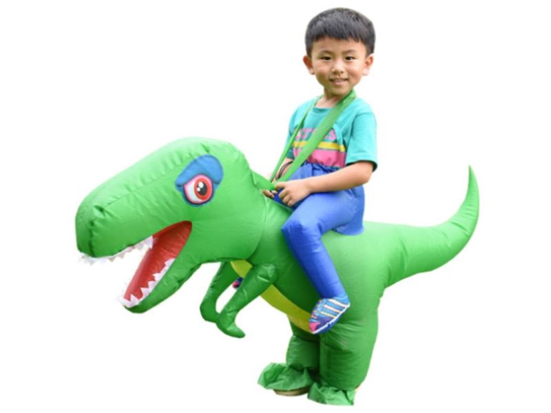 Inflatable dinosaur costume